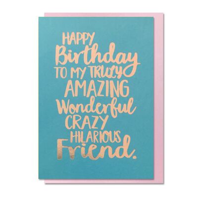 Greeting Card - Birthday Hilarious Friend