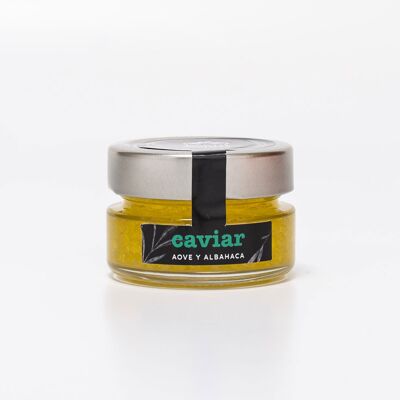 Caviar de aove con albahaca