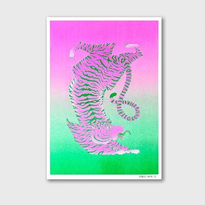 Tigre sdraiata rosa