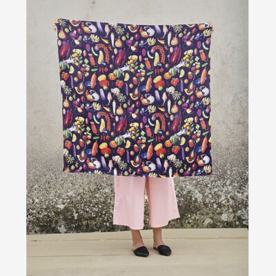 Orchard handkerchief 100 x 100 cm.