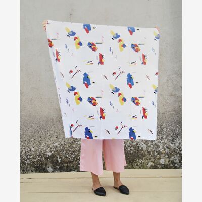 Pueblo Blanco handkerchief 100 x 100 cm.