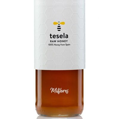 TESELA Miel pura de abejas de Milflores Premium 320g