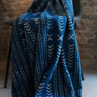 OmLivin Boho Style Blanket Blue
