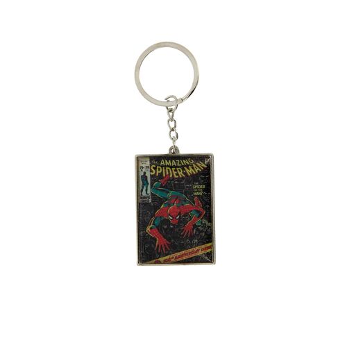 Marvel Comic Close up Spiderman Metal Key Ring