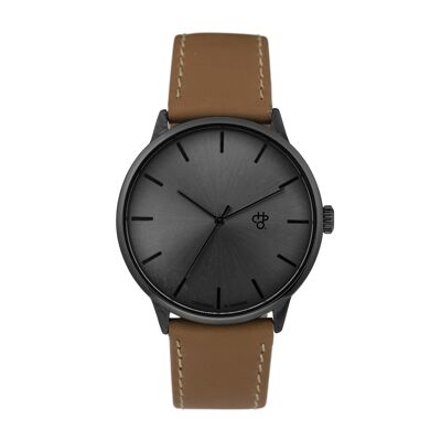 KHORSHID FUNK METAL gun metal/funky brown vegan leather strap