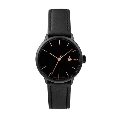 KHORSHID MINI FIKA black / black vegan leather strap