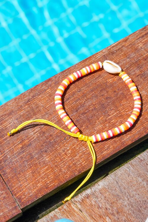 Heishi bracelet SHELL bead 4 mm - Yellow