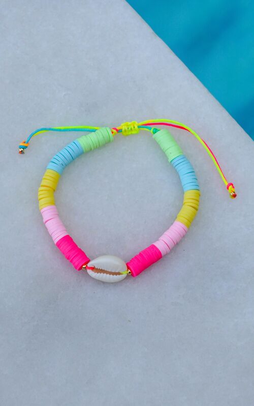 Heishi bracelet SHELL rainbow beads 6 mm