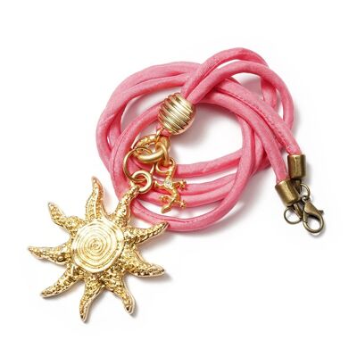 Chain Design 1178, Pink Silk 88 GoldShiny