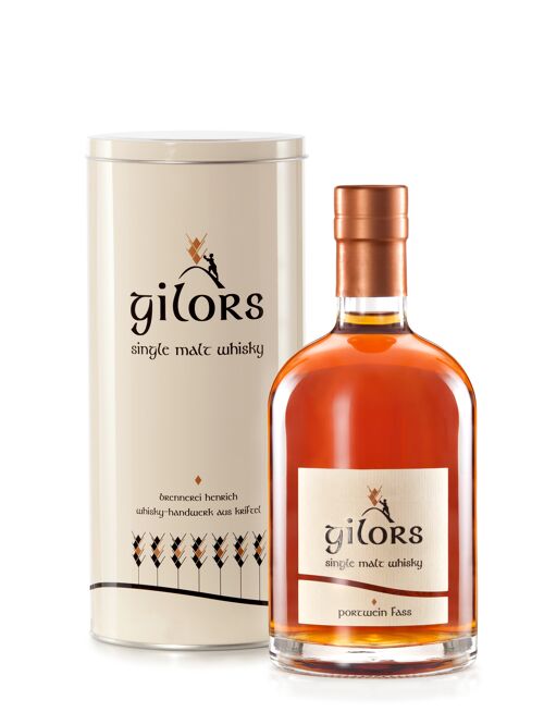 Gilors Single Malt Whisky Portweinfass, 0,5 Liter, 42,8% vol