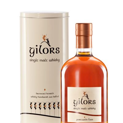 Gilors Single Malt Whisky Port botte di vino, 0,5 litri, 42,8% vol