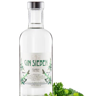 Gin Sieben Frankfurt Dry Gin, 0,5 Liter, 49% vol