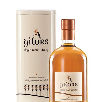 Gilors Single Malt Whisky Peated-Fassstärke, 0,5 Liter 54,9% vol