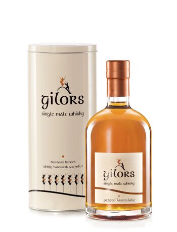 Gilors Single Malt Whisky Tourbé brut de fût, 0,5 litres 54,9% vol