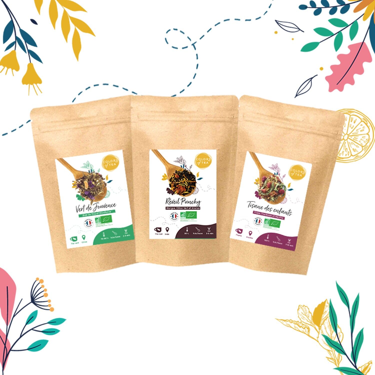 I più venduti Tè bio e tisane - 3x100g