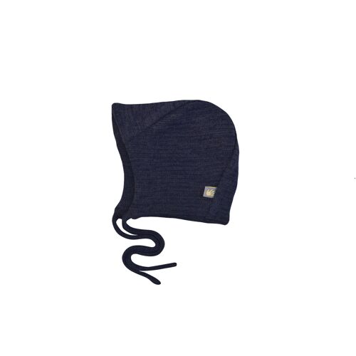 AMBER YARN | double layer | BONNET | Navy Blue | 0-6 M