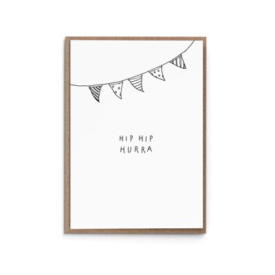 Hip Hip Hooray Greeting Card