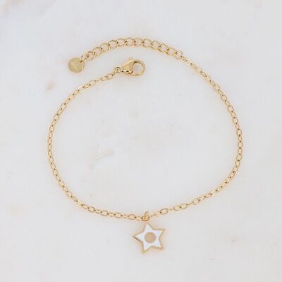 Aldos golden bracelet with white star
