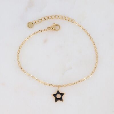 Aldos golden bracelet with black star
