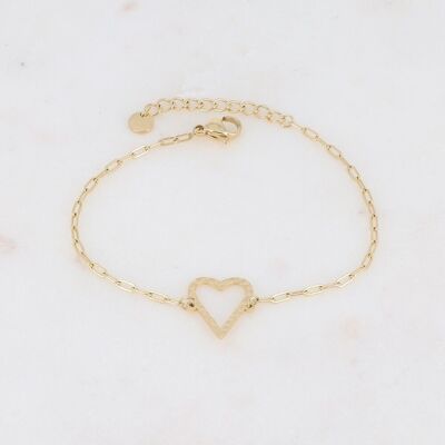 Golden Célian bracelet - heart