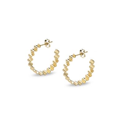 Classic Ondulée Hoops - Gold