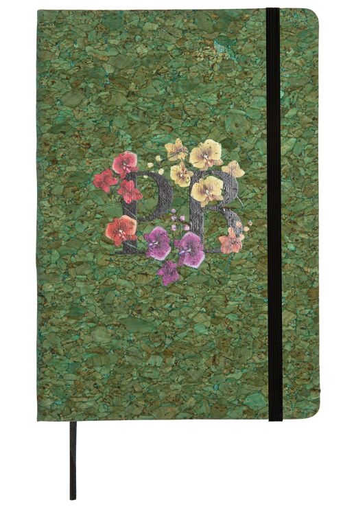 Orchid Bloom Floral Cork A5 Notebook