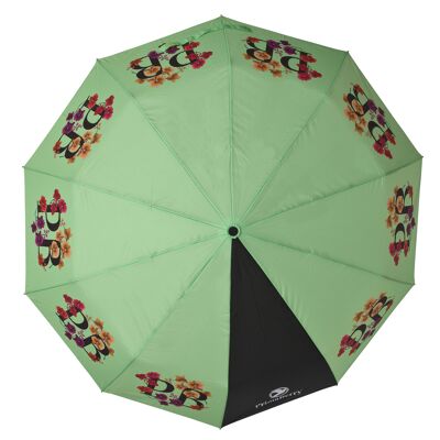 Windsicherer Regenschirm mit Orchideenblüten-Blumenmuster, tragbar