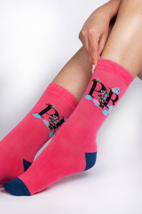 Bamboo Socks Pink UK 4-7 (EUR 37-40) Afternoon Tea