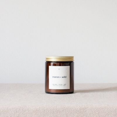 Sea Moss / Citrus / Salt Amber Jar Candle