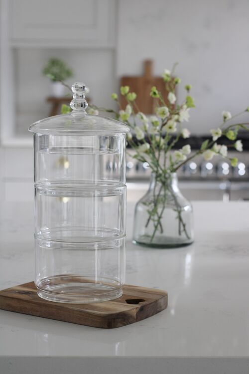 Stackable Glass Storage Jar