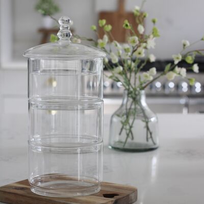 Stackable Glass Storage Jar