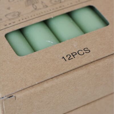 Refillable Pack 12 Candles - Green - 30 packs