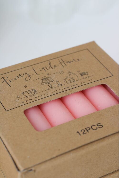 Refillable Pack 12 Candles - Pink - 30 packs