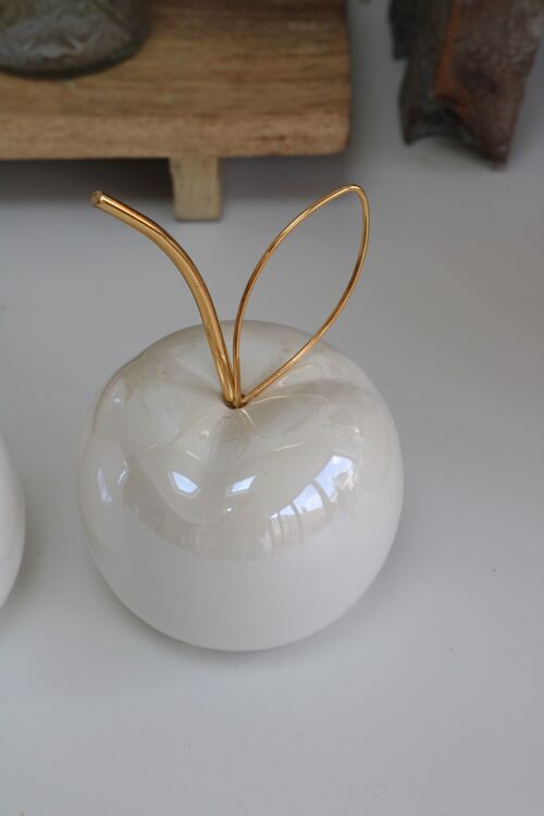 Small Gold Pearlescent Apple & Pear Set
