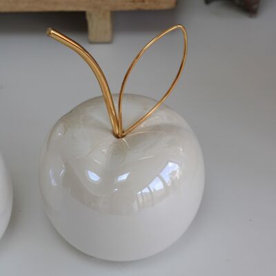 Small Gold Pearlescent Apple & Pear Set