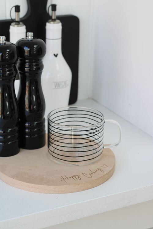 Horizontal Lines Glass Mug