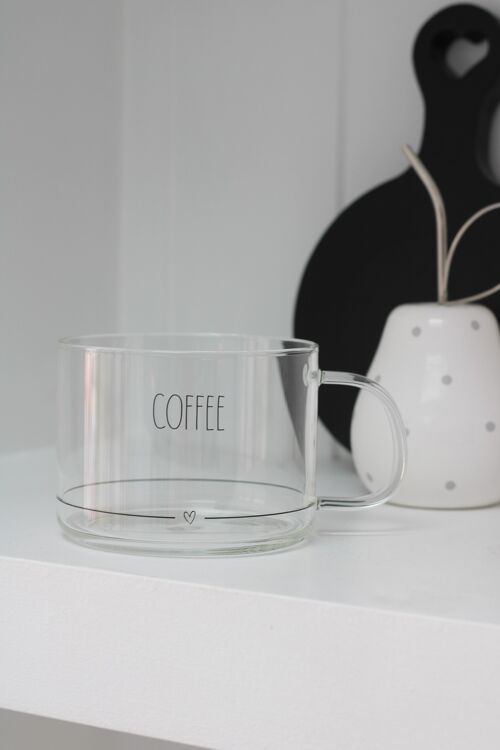 Black Coffee Glass Mug