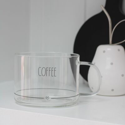 Black Coffee Glass Mug