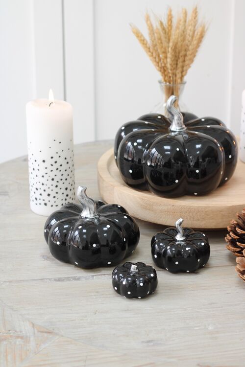 Ceramic Pumpkin Black small