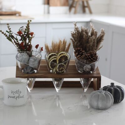 Glass Heart Snacking Station - Natural