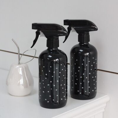 Juego de botellas de spray negro - Varios estilos - Estrellado