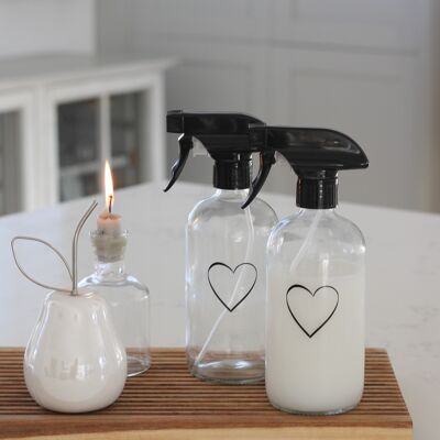 Clear Spray Bottle Set - Various Styles - Single heart