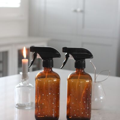 Amber Spray Bottle Set - Various Styles - Polka Dot