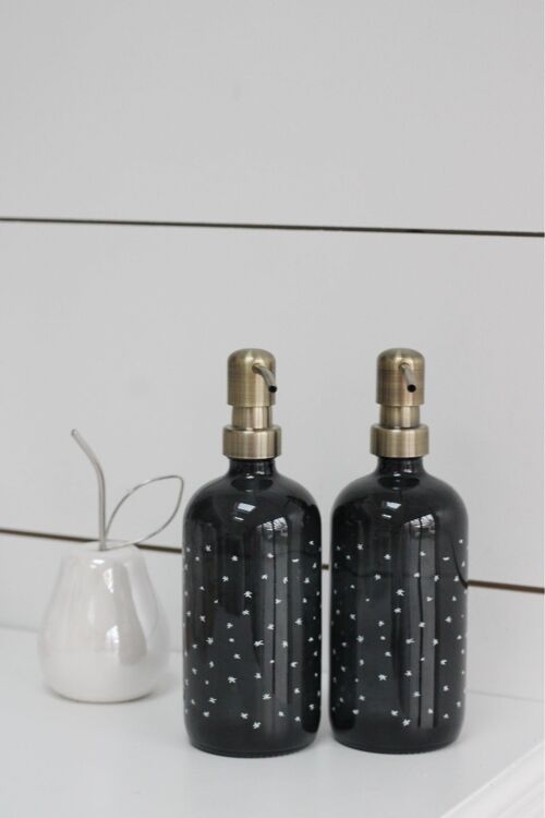 Black Soap Bottle Set - Various Styles - Starry