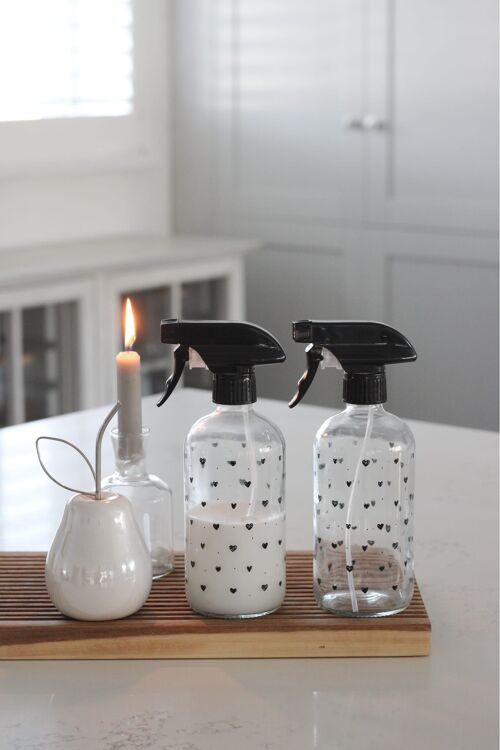 Clear Soap Spray Set -  Multi Hearts