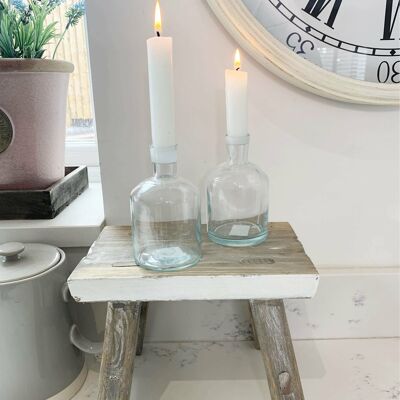 S/2 Bottle Dinner Candle Holders Includes 12 Candles