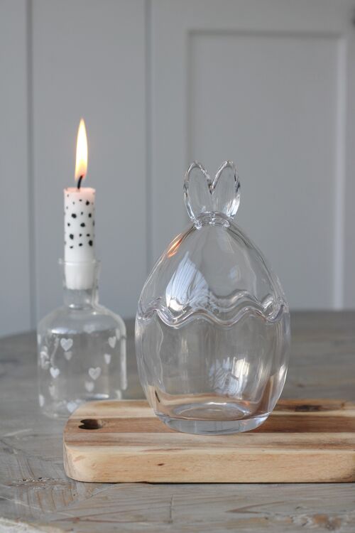 Glass Bunny Jar Large