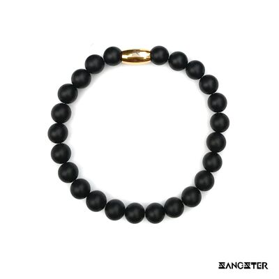 Matt Black Onyx Mens Bracelet ,  SKU216