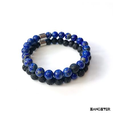 Lapis Lazuli Mens Bracelet Set ,  SKU478