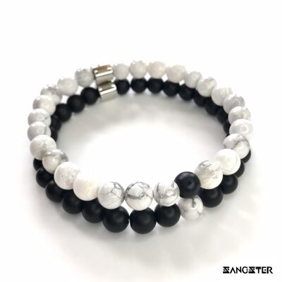 Howlite Mens Bracelet Set ,  SKU503